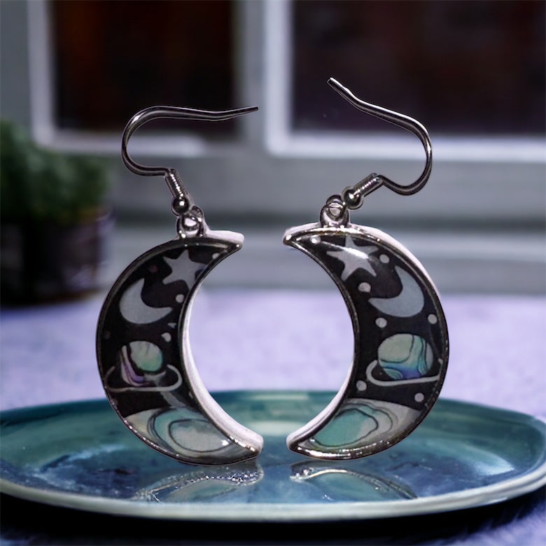 Silberne himmlische Ohrringe