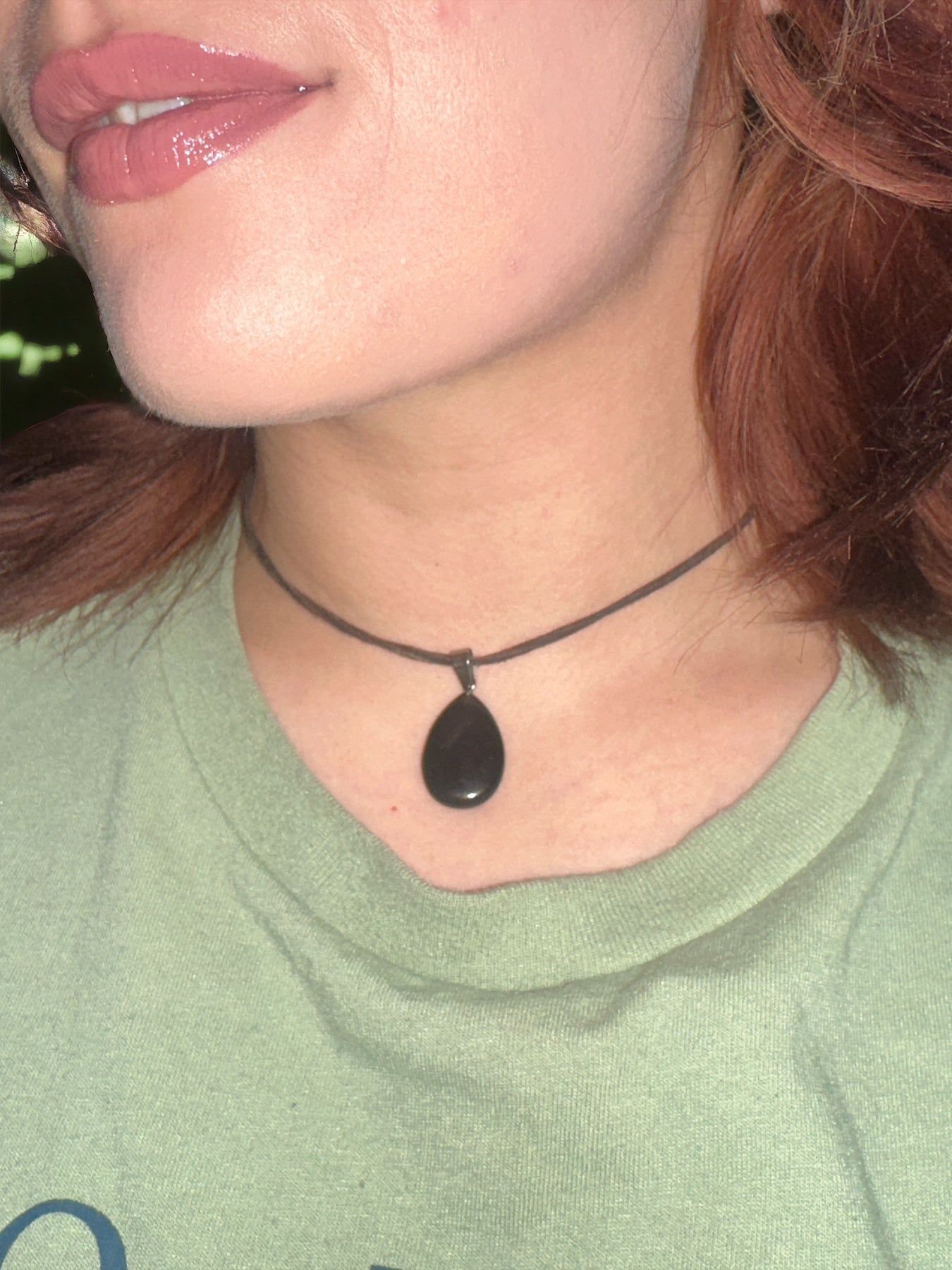 Collar de turmalina negra