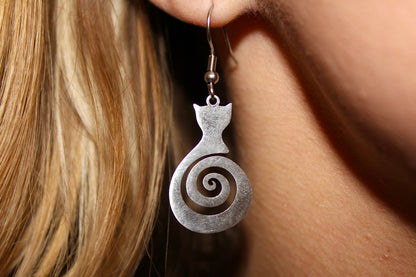 Spiral Kitty Earrings