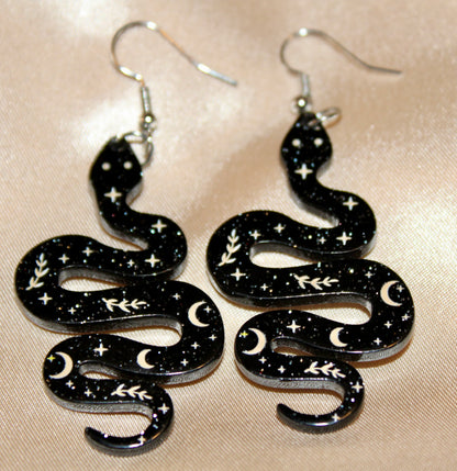 Snake Moon Earrings